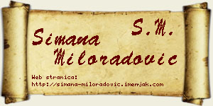 Simana Miloradović vizit kartica